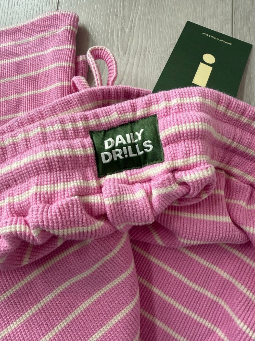 Daily Drills - Thermal Resort Pants - Taffy + Cream Stripe - Size M/L - Picture 2 of 4